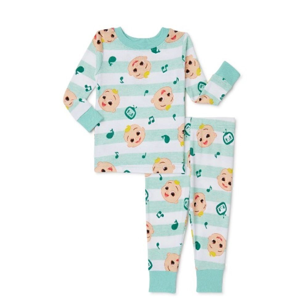 CocoMelon Character Baby Cotton Pajama 2-Piece Set Size 12M